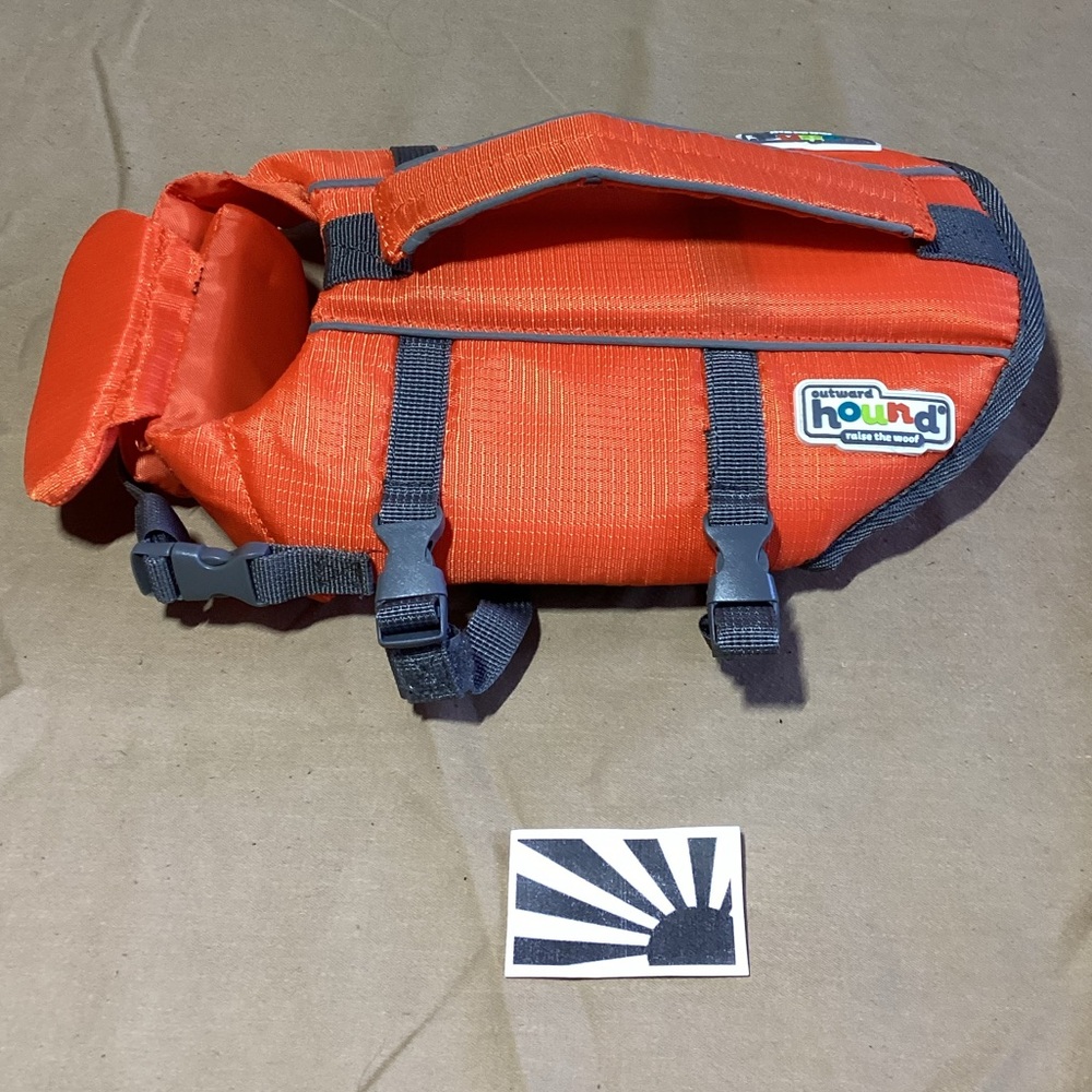 NWOT Outward Hound Granby Ripstop Dog Life Jacket Orange X-Small XS